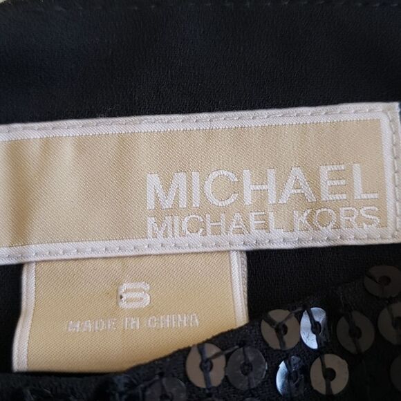 Michael Kors black sequin lightweight mini skirt Size 6 - Picture 3 of 9